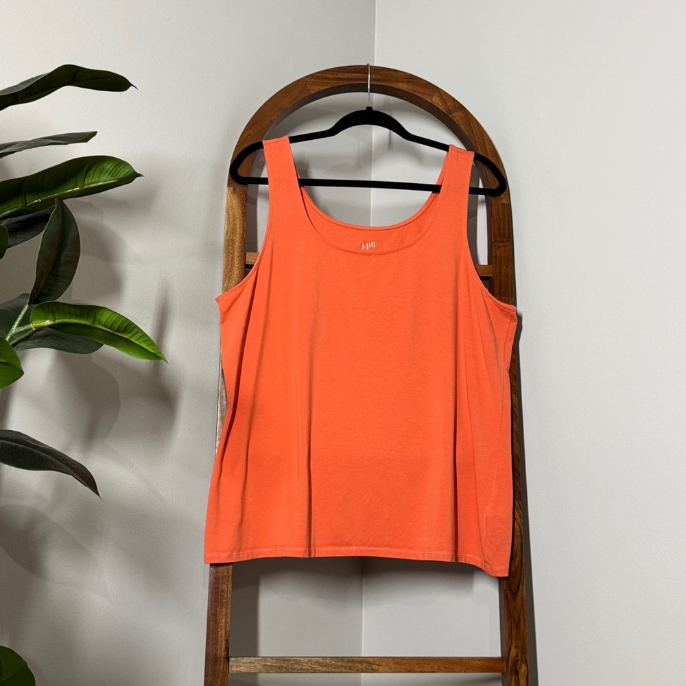 J. Jill 2X Coral Orange Perfect Tank Top
